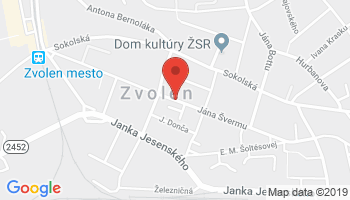 Google map: J. Švermu 1565/44, 960 01 Zvolen